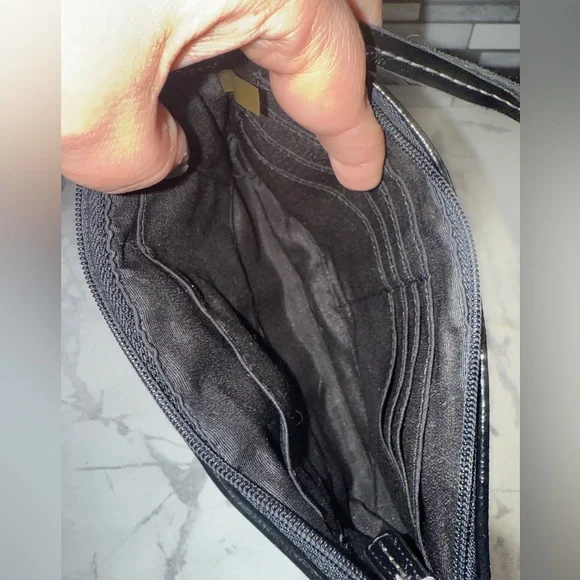 Coach Monochrome Signature Pouch with Strap Bag - Picture 3 of 4